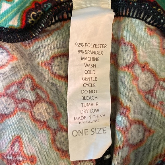 Lularoe Pattern Leggings (OS) Fits Pants Size 0-10 - Picture 4 of 4